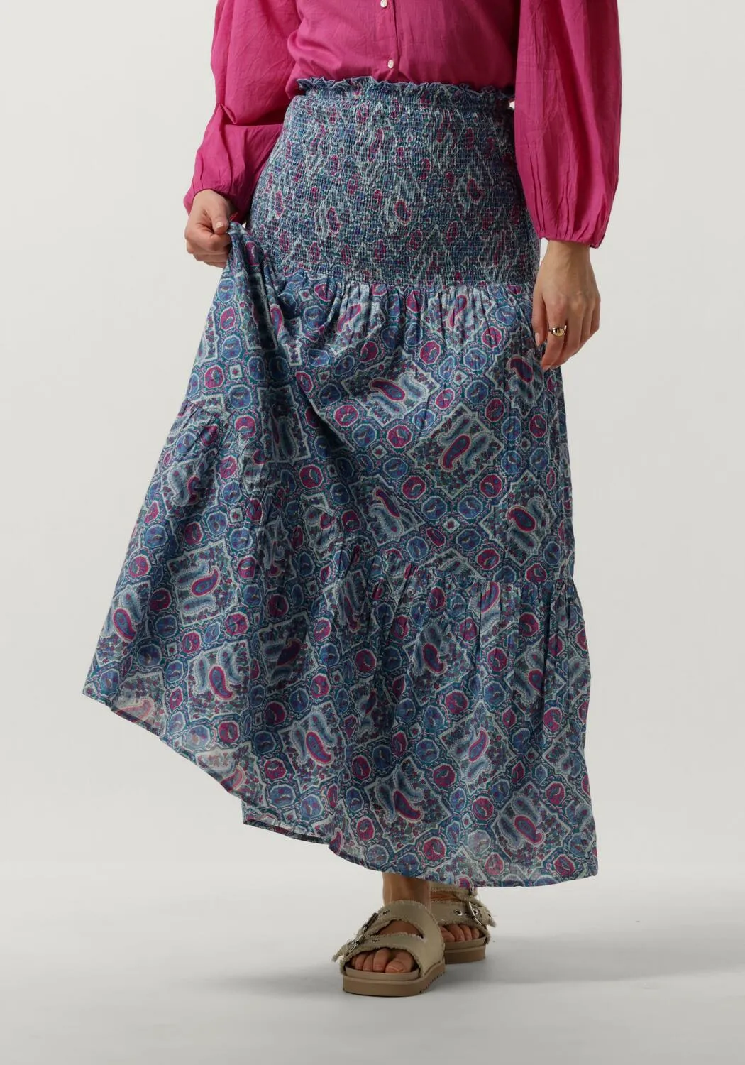 antik batik jupe maxi zena long skirt en multicolore