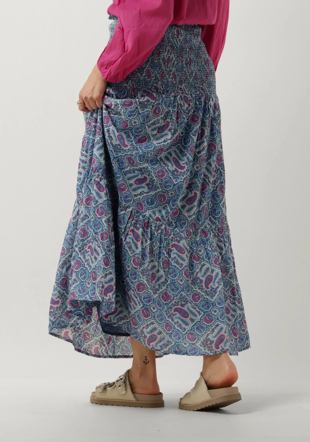 antik batik jupe maxi zena long skirt en multicolore