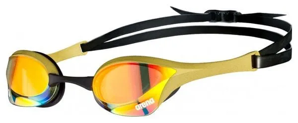 ARENA Cobra Ultra Swipe Mirror Jaune et Or - Yellow Copper Gold - Lunettes Natation