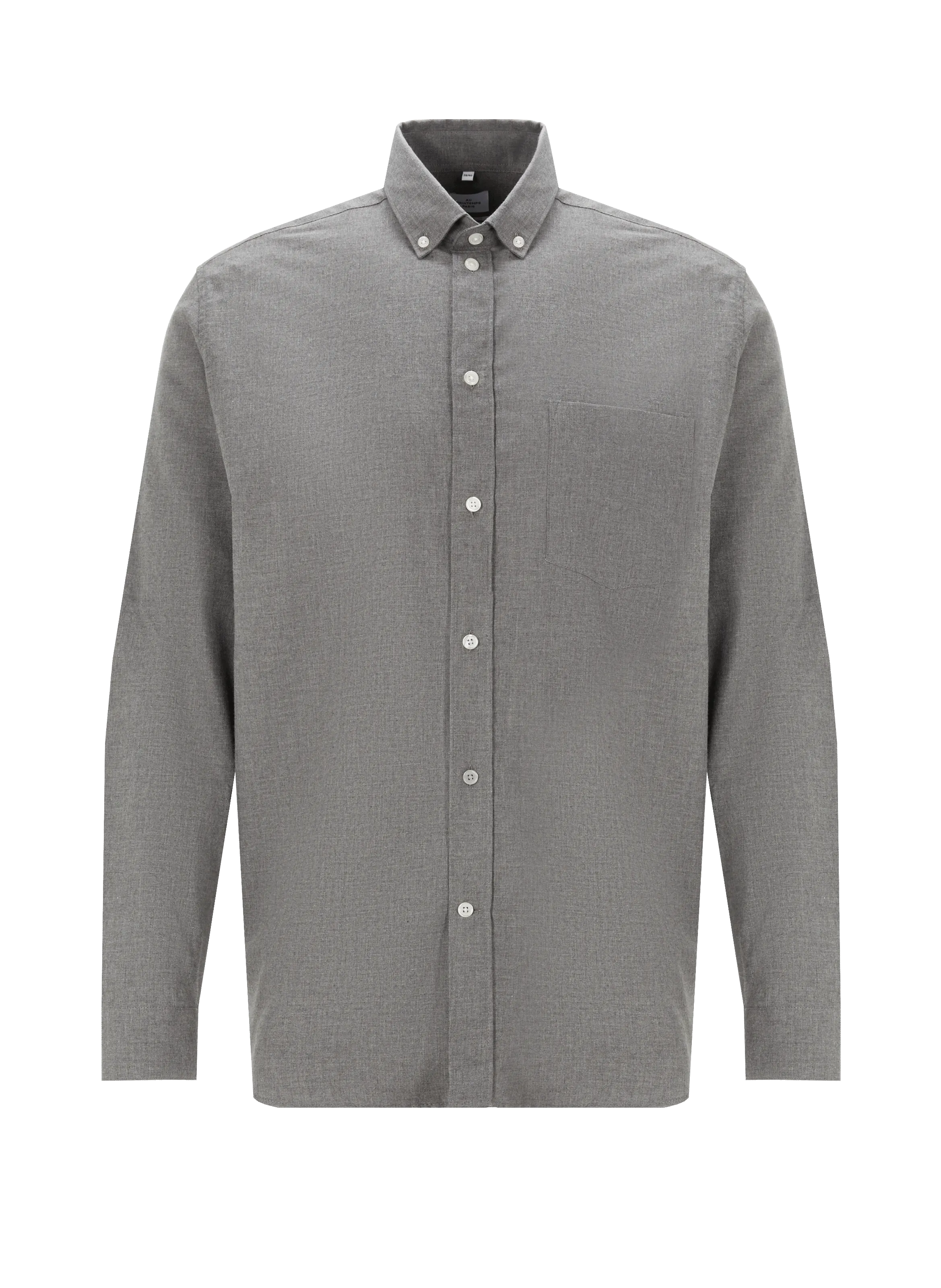 AU PRINTEMPS PARIS  Chemise en coton  - Gris