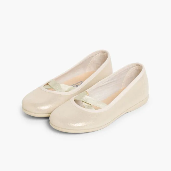 Ballerines fille style ballet effet brillant