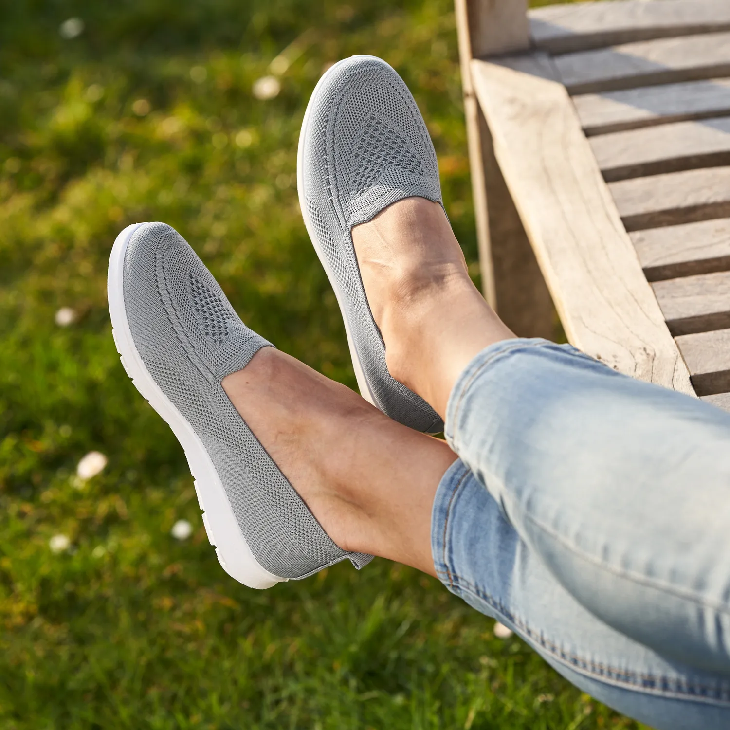 Ballerines, gris