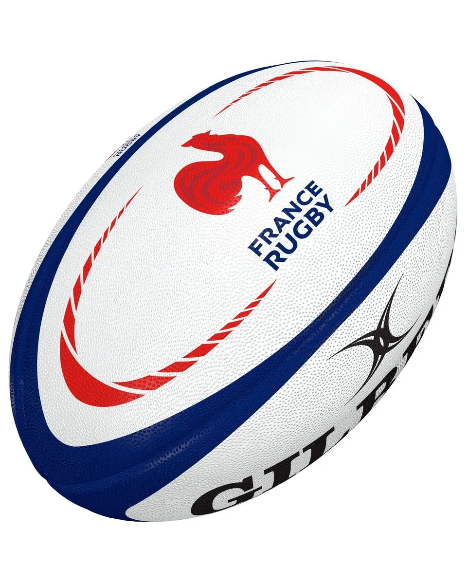 Ballon de rugby T5 REPLICA FRANCE Blanc