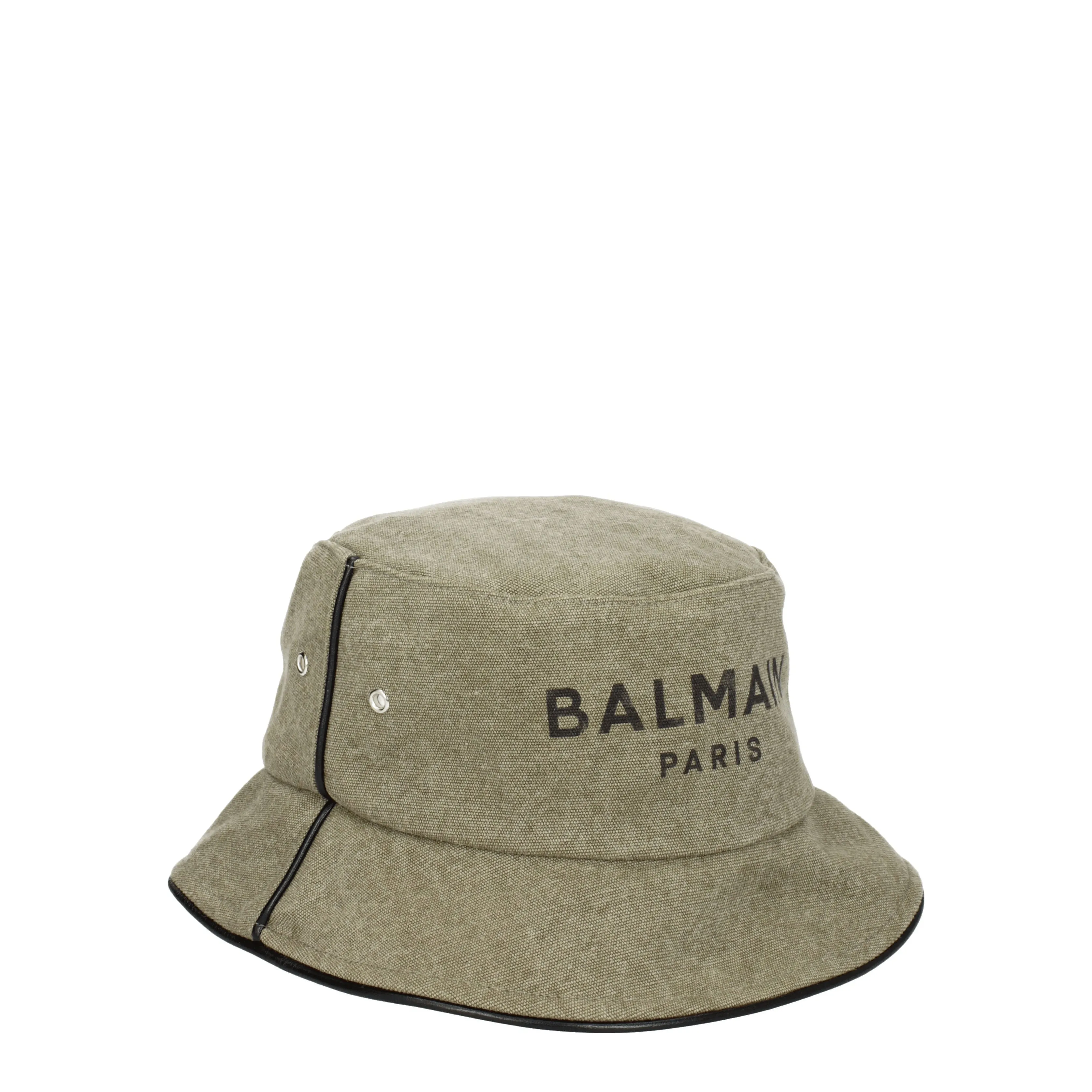 Balmain chapeaux hommes en coton vert / kaki