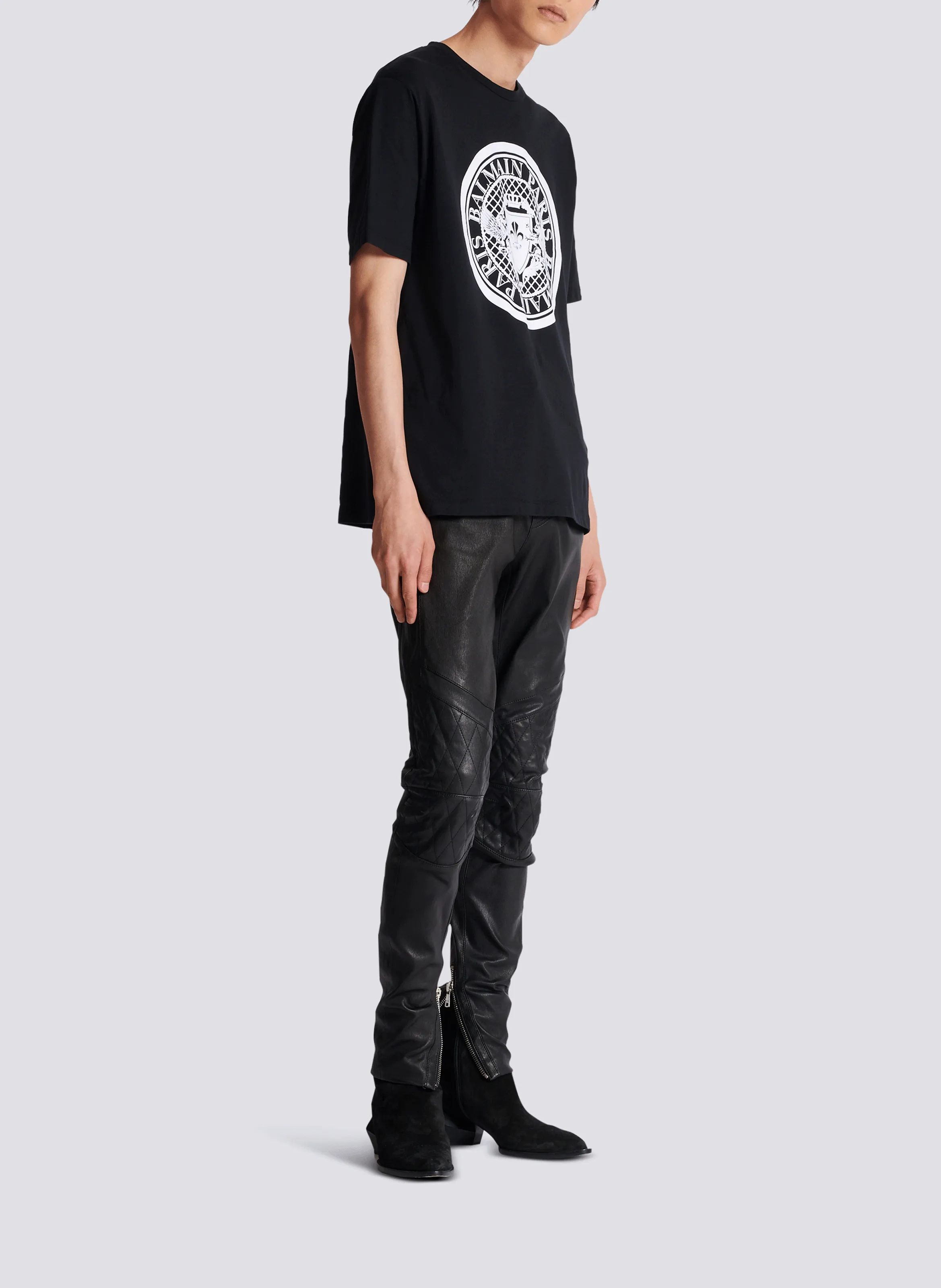 BALMAIN  T-shirt balmain coin - Noir