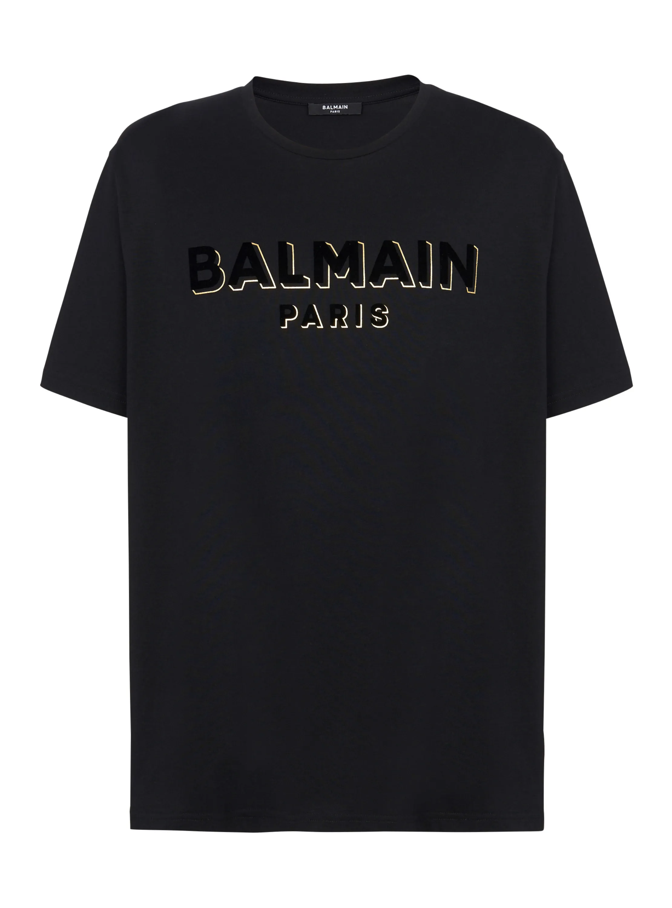 BALMAIN  T-shirt balmain floqué métallisé - Doré