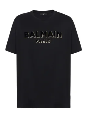 BALMAIN  T-shirt balmain floqué métallisé - Doré