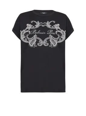 BALMAIN  T-shirt balmain signature paisley - Noir