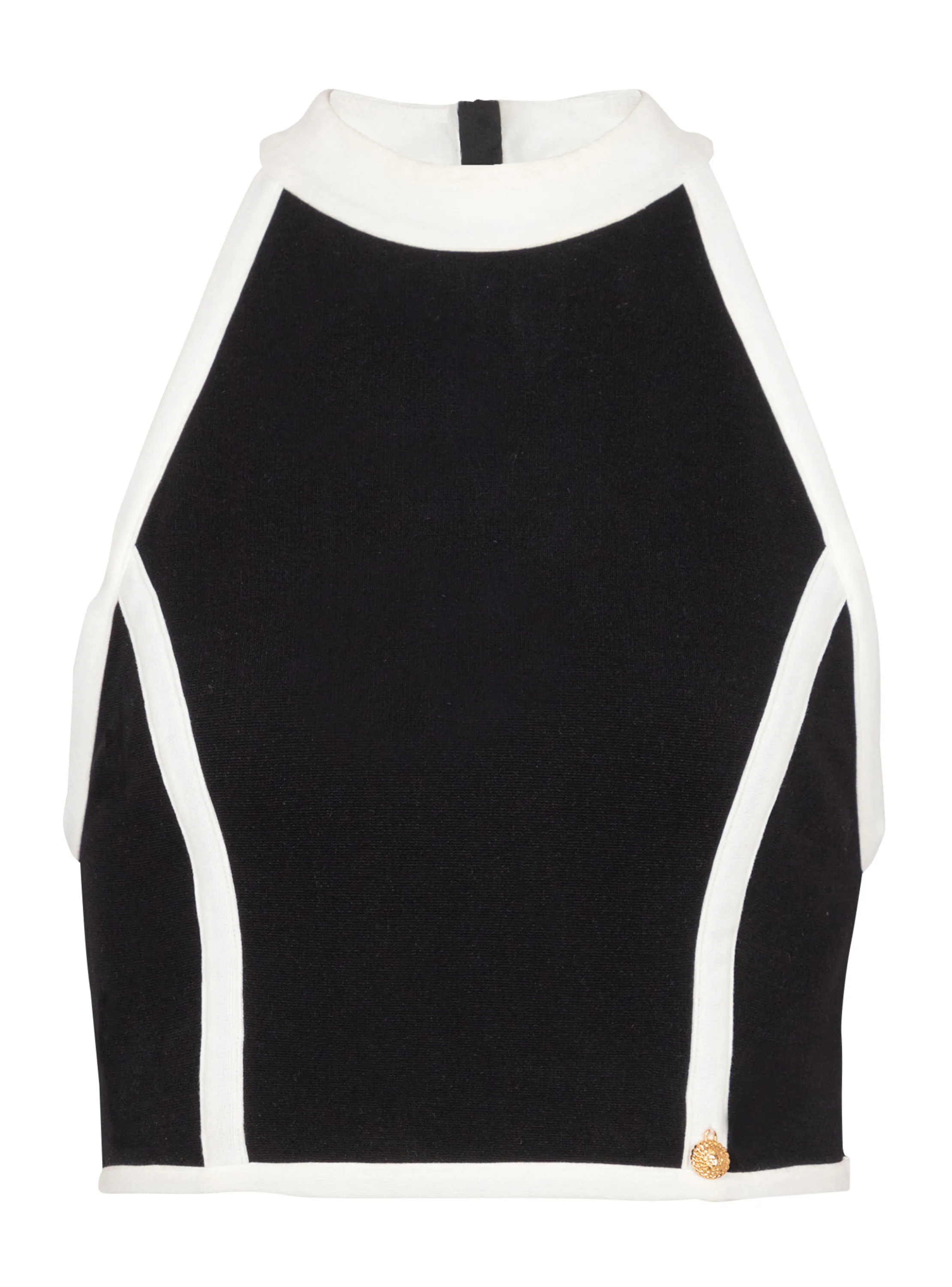 BALMAIN  Top bicolore - Noir