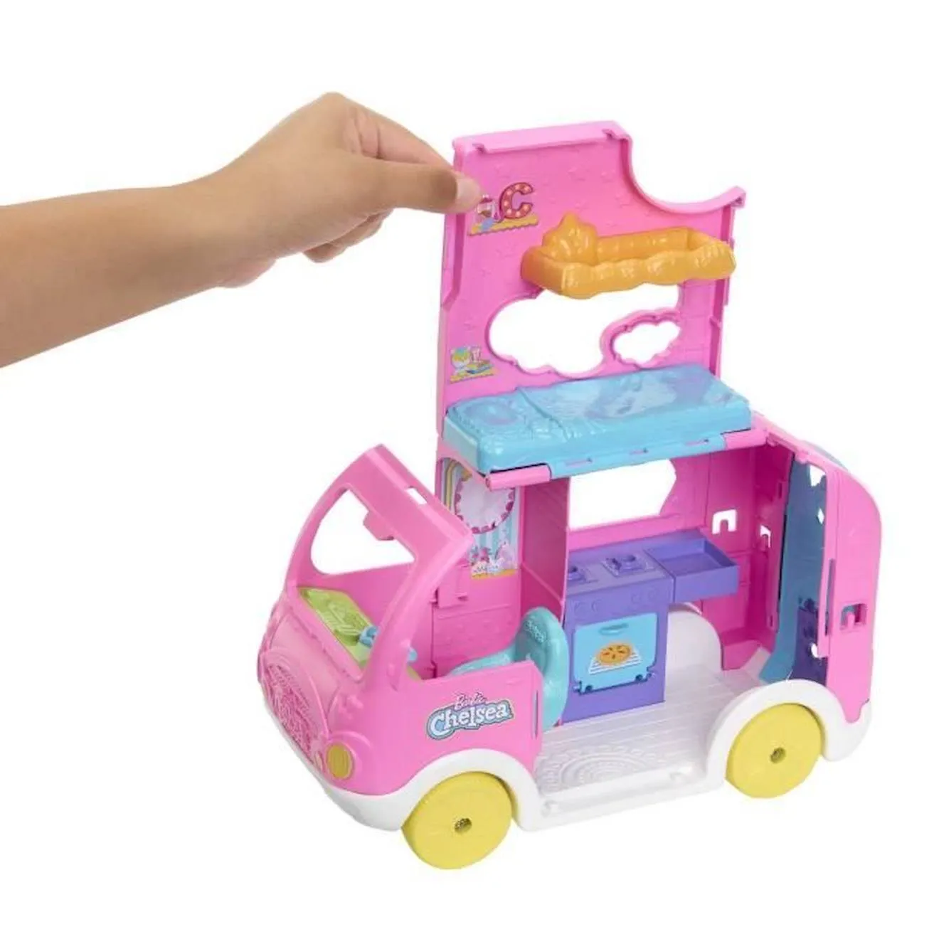 Barbie®-Camping-Car 2 en 1 de Chelsea-Coffret HNH90 blanc - Barbie