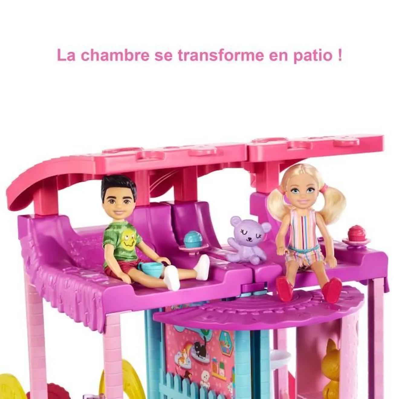 Barbie®-La Maison de Chelsea, 50 cm, animaux et + de 15 accessoires HCK77 rouge - Barbie