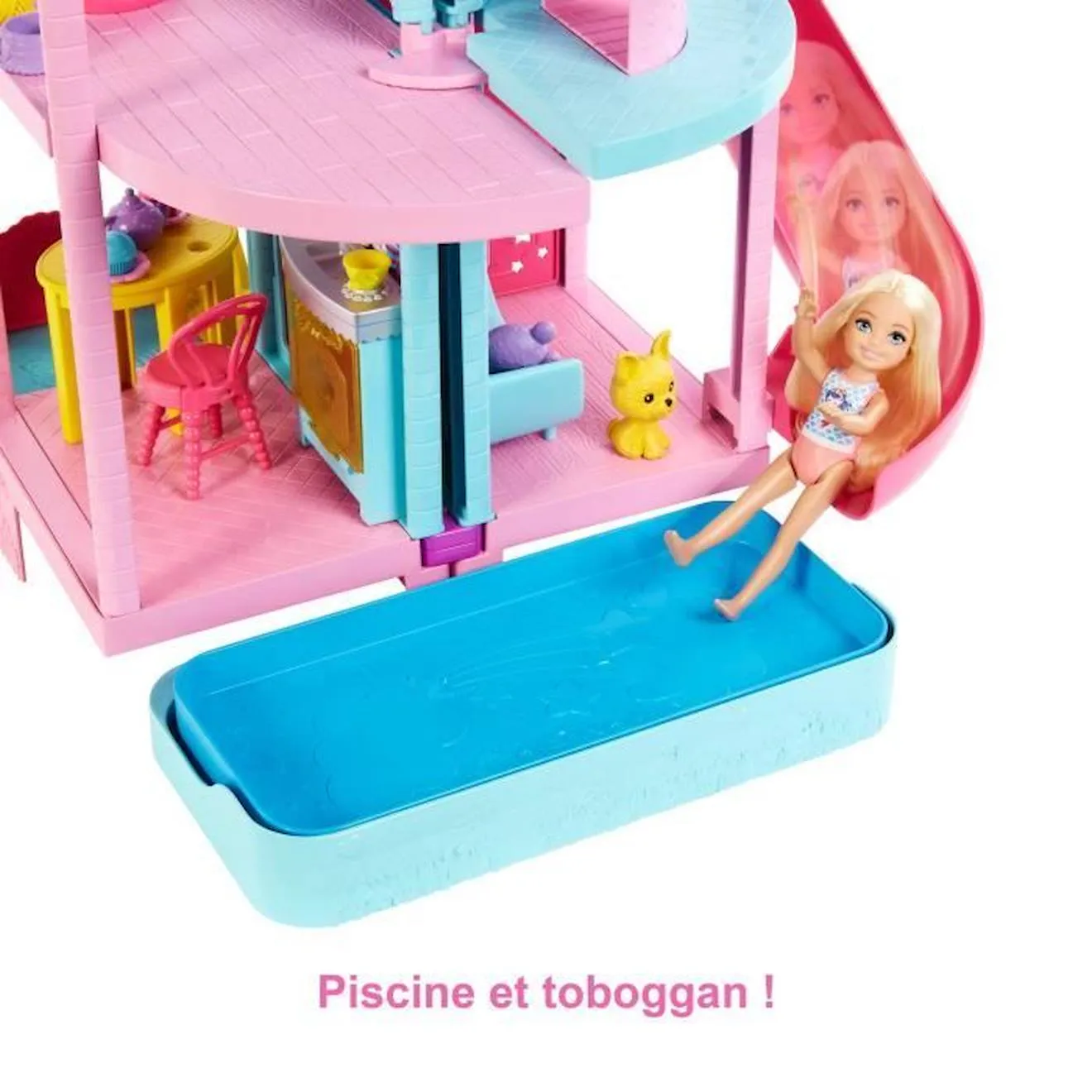 Barbie®-La Maison de Chelsea, 50 cm, animaux et + de 15 accessoires HCK77 rouge - Barbie