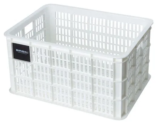 BASIL Caisse À Vélo Caisse Large 40 Litres 34 X 49 X 27 Cm - Blanc