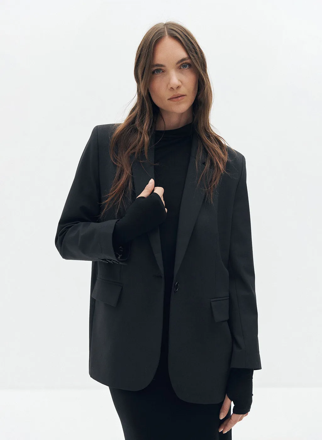 Blazer Kenzo noir avec doublure léopard