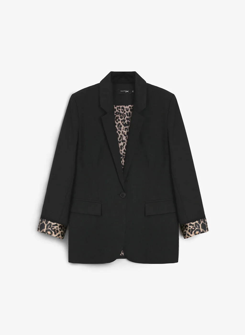 Blazer Kenzo noir avec doublure léopard