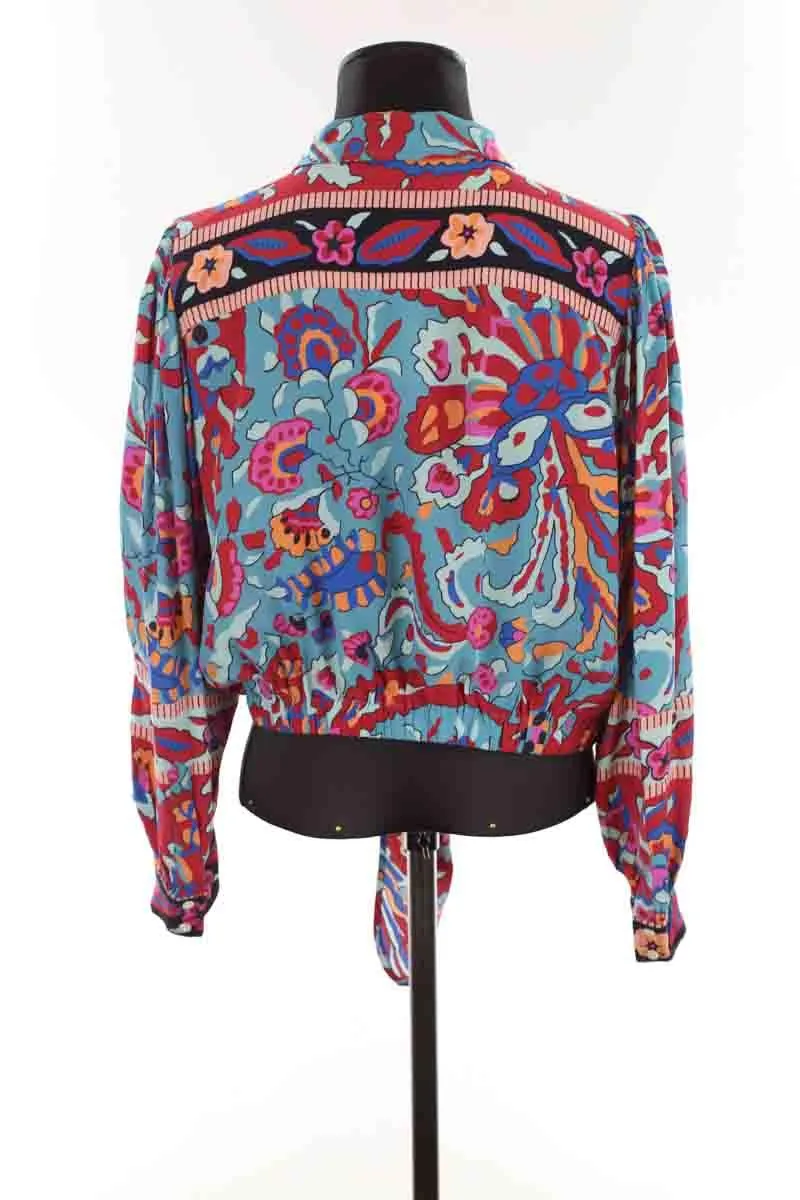 Blouse Bash multicolore en viscose pour femme, taille 36, en très bon état.