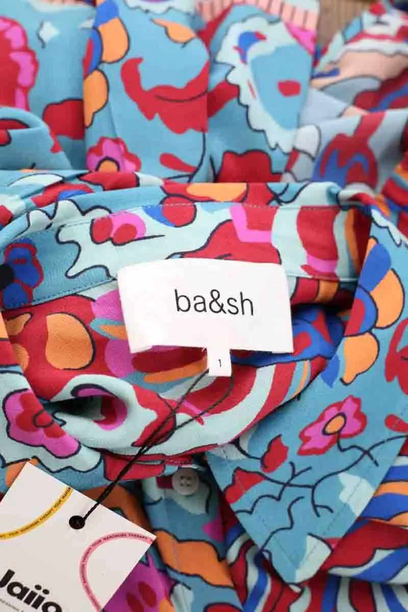 Blouse Bash multicolore en viscose pour femme, taille 36, en très bon état.