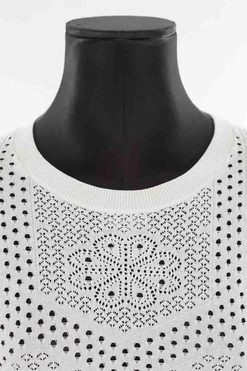 Blouse en coton Maje blanc. Matière principale coton. Taille 36.