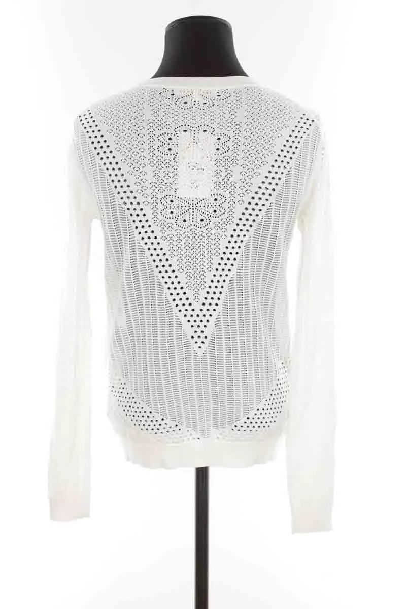 Blouse en coton Maje blanc. Matière principale coton. Taille 36.