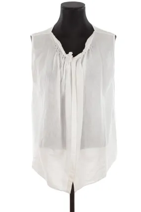 Blouse en coton  Vanessa Bruno blanc. Matière principale coton. Taille 40.