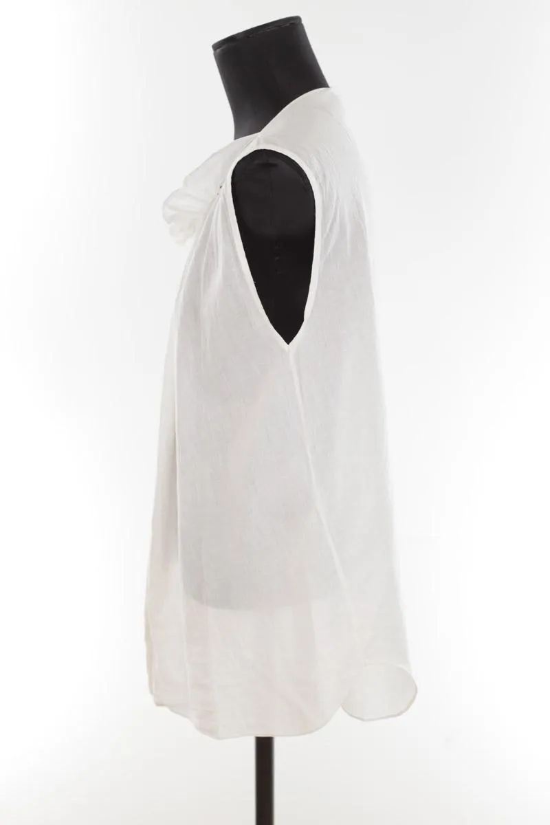 Blouse en coton  Vanessa Bruno blanc. Matière principale coton. Taille 40.