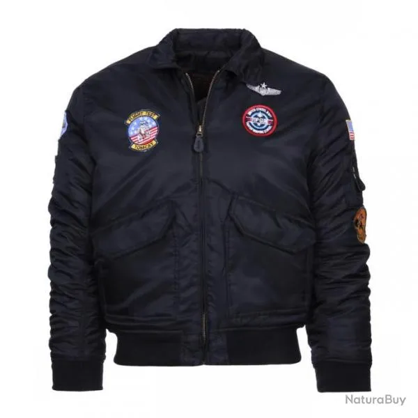 Blouson aviation CWU enfant (Couleur Noir, Taille enfant XS (3-4ans))