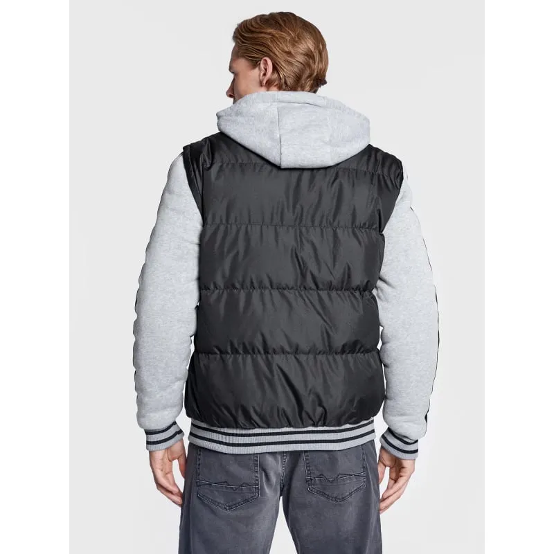 Blouson bi-matière outwear gris noir homme - Blend | wimod