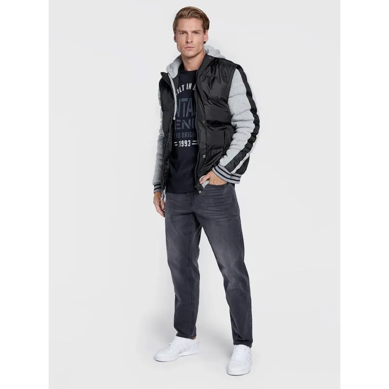 Blouson bi-matière outwear gris noir homme - Blend | wimod