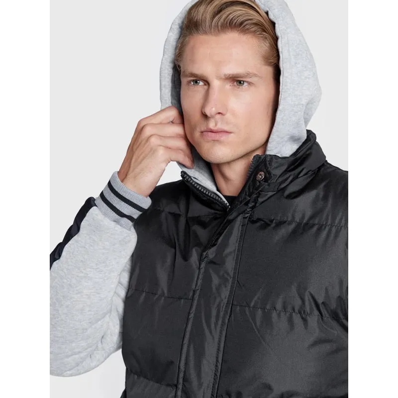 Blouson bi-matière outwear gris noir homme - Blend | wimod