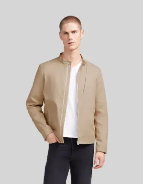 Blouson court beige poches zippées Homme