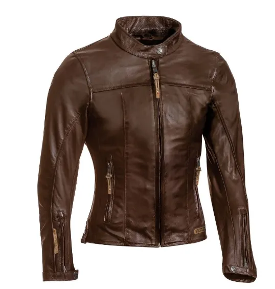 BLOUSON CUIR FEMME IXON CRANK MARRON