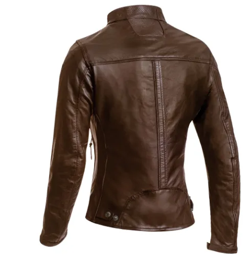 BLOUSON CUIR FEMME IXON CRANK MARRON