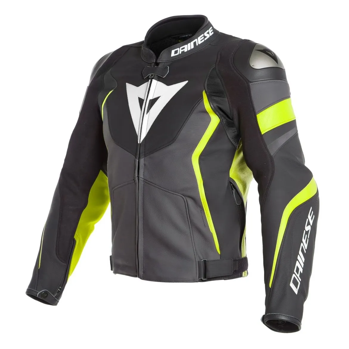 BLOUSON DAINESE AVRO 4 NOIR MAT CHARCOAL FLUO