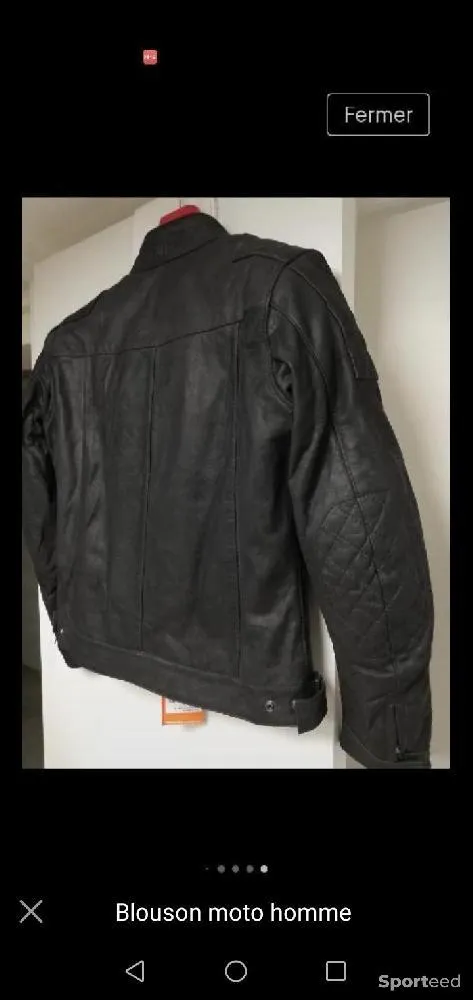 Blouson de moto cuir homme neuf Ajouté le : 09/07/2022