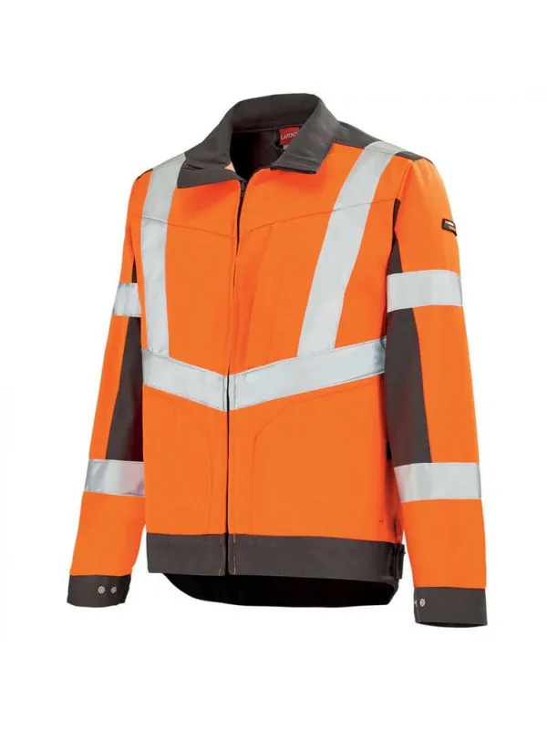 Blouson de travail Work Vision orange hivi et gris A. Lafont