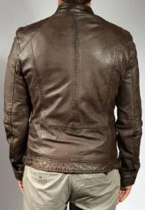 Blouson en cuir CASEY MARRON