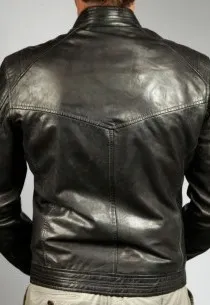 Blouson en cuir HUGO AGNEAU TIGER BLACK