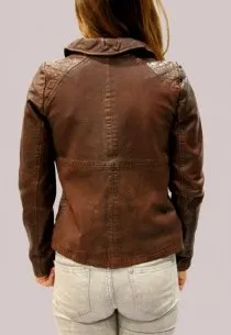 Blouson en cuir LPB femme rust Mexico