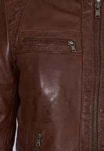 Blouson en cuir Redskins homme marron Balboa