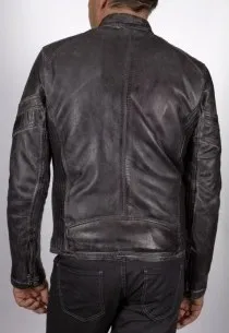 Blouson en cuir Redskins homme noir Ayrton Mojito.