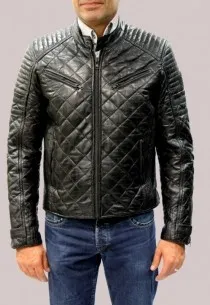 Blouson en cuir RedSkins homme noir Galway