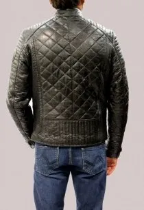 Blouson en cuir RedSkins homme noir Galway