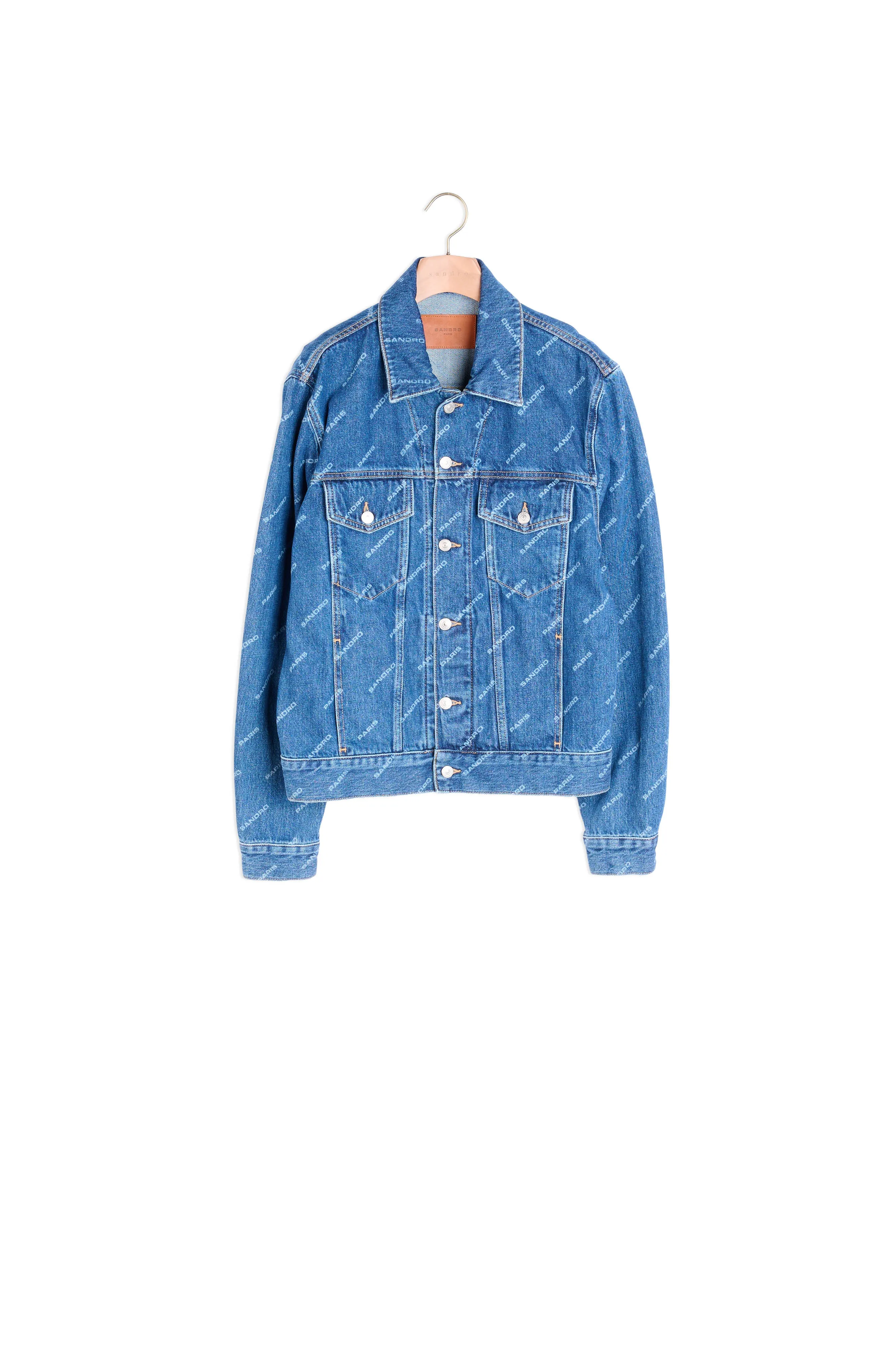 Blouson en denim imprimé