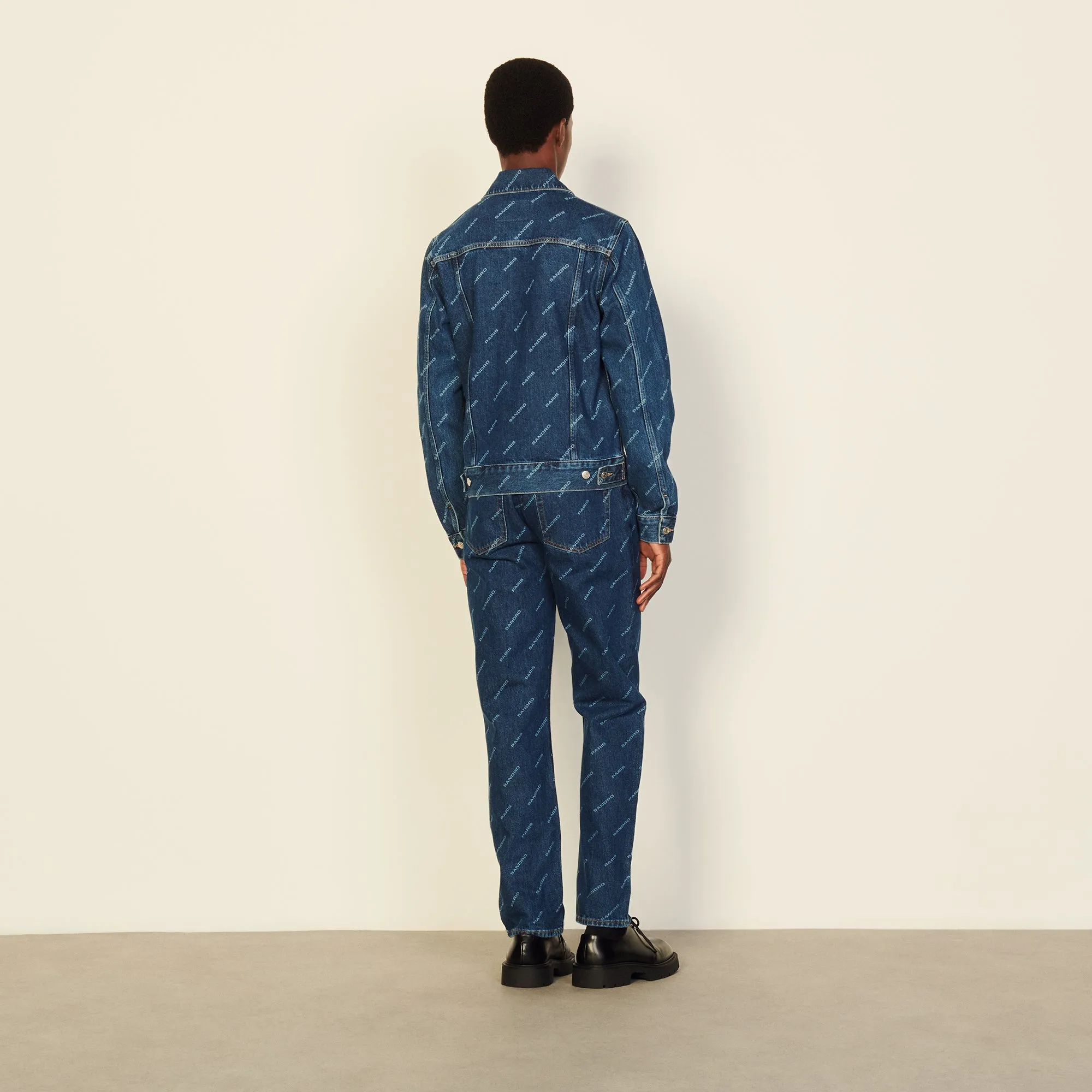 Blouson en denim imprimé