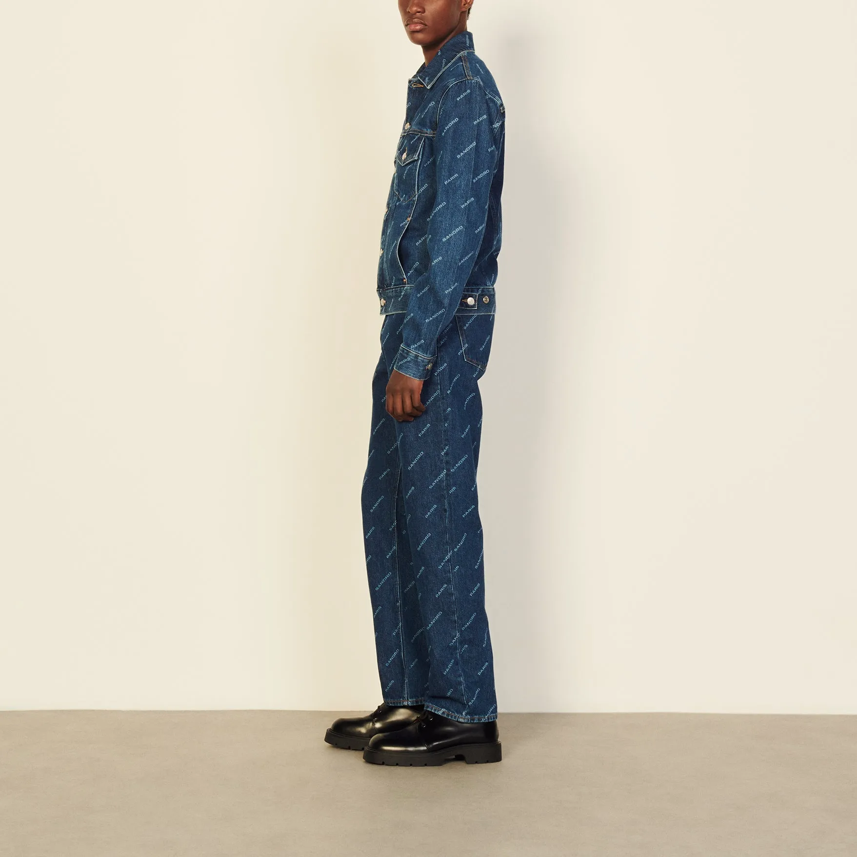 Blouson en denim imprimé