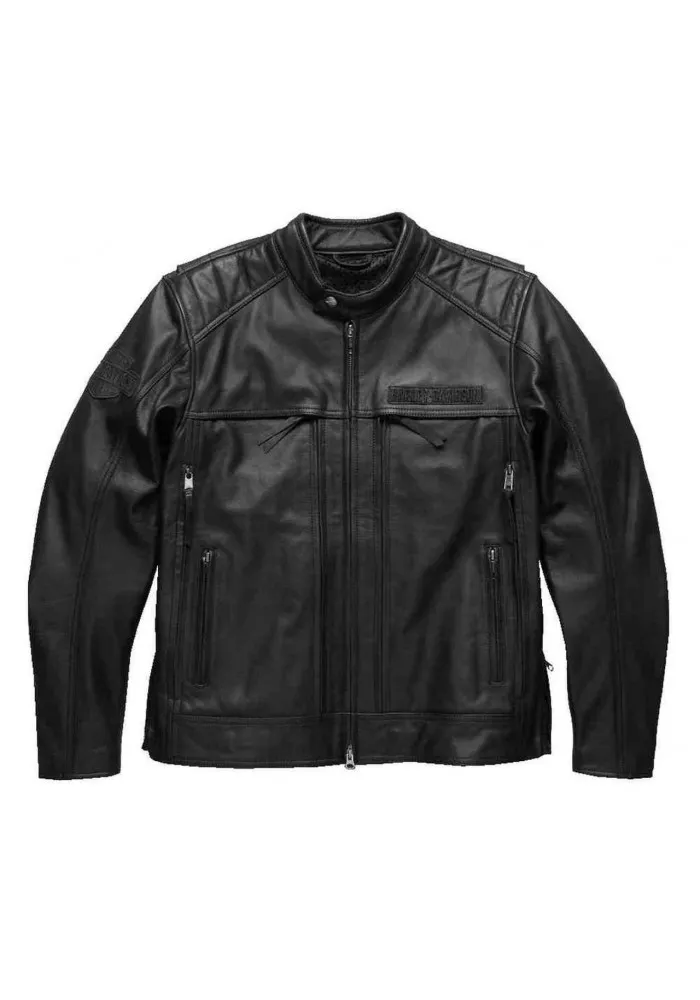 Blouson Harley-Davidson Hommes Synthesis Pocket System en cuir Noir 98118-17VM