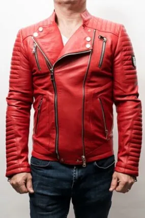 Blouson Horspist tout cuir Manoir rouge.EXCLUSIVITE BOUTIQUE.