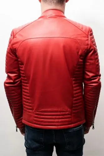 Blouson Horspist tout cuir Manoir rouge.EXCLUSIVITE BOUTIQUE.