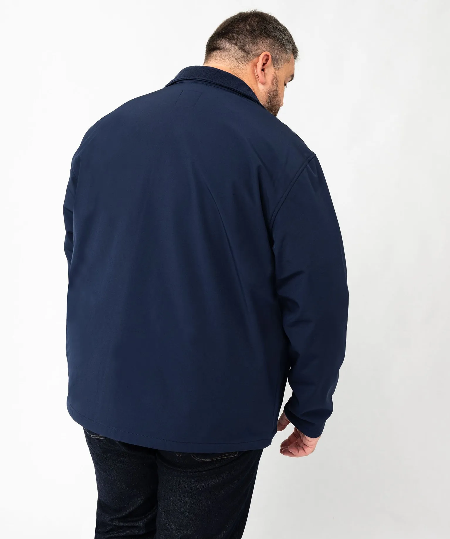 Blouson léger avec col montant homme bleu fonce