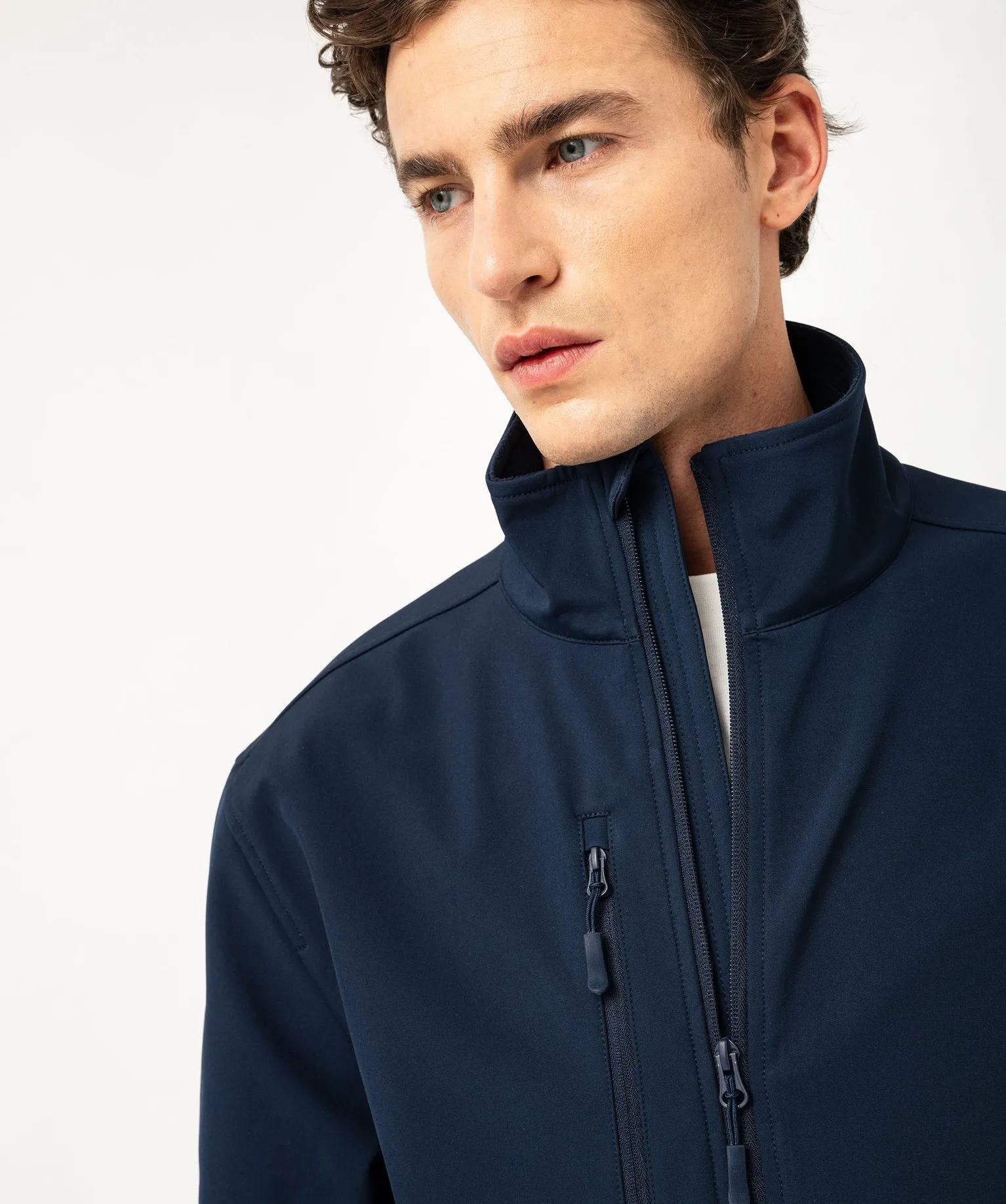 Blouson léger avec col montant homme bleu fonce